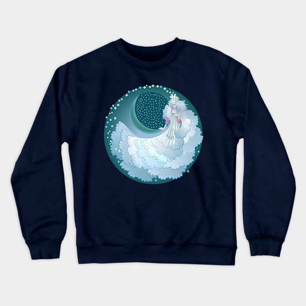 Snow Queen from fairyland Crewneck Sweatshirt by Artist Natalja Cernecka